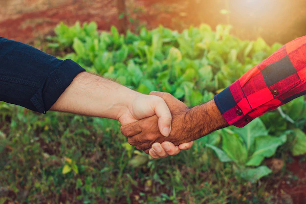 Farmers Shaking Hands